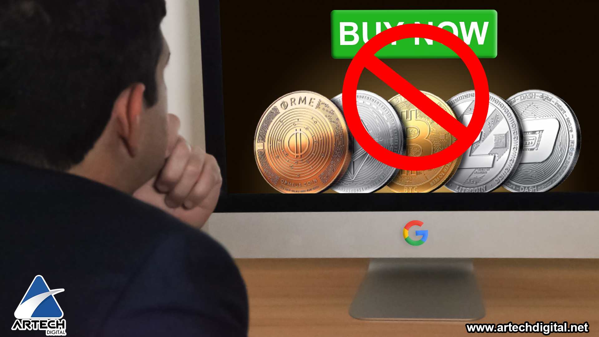 Empezó el bloqueo oficial de la Cripto-Publicidad por parte de Google