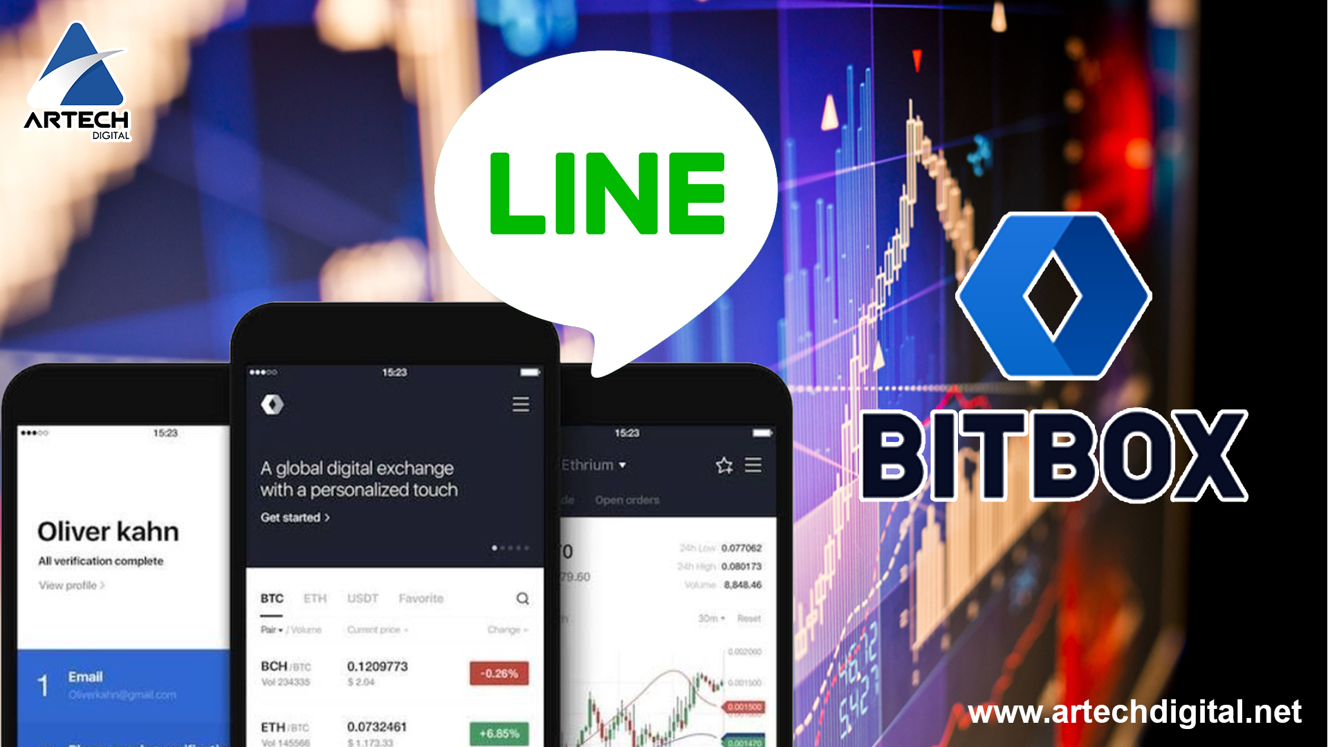 “LINE” la aplicación de mensajería, lanzará un Exchange llamado: “BITBOX”