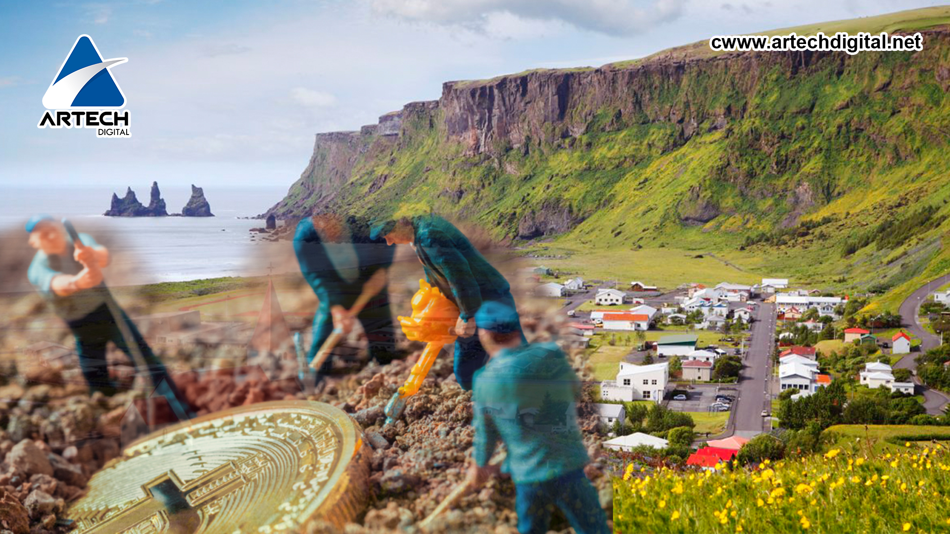 Islandia con el primer lugar con más minas de criptomonedas del mundo