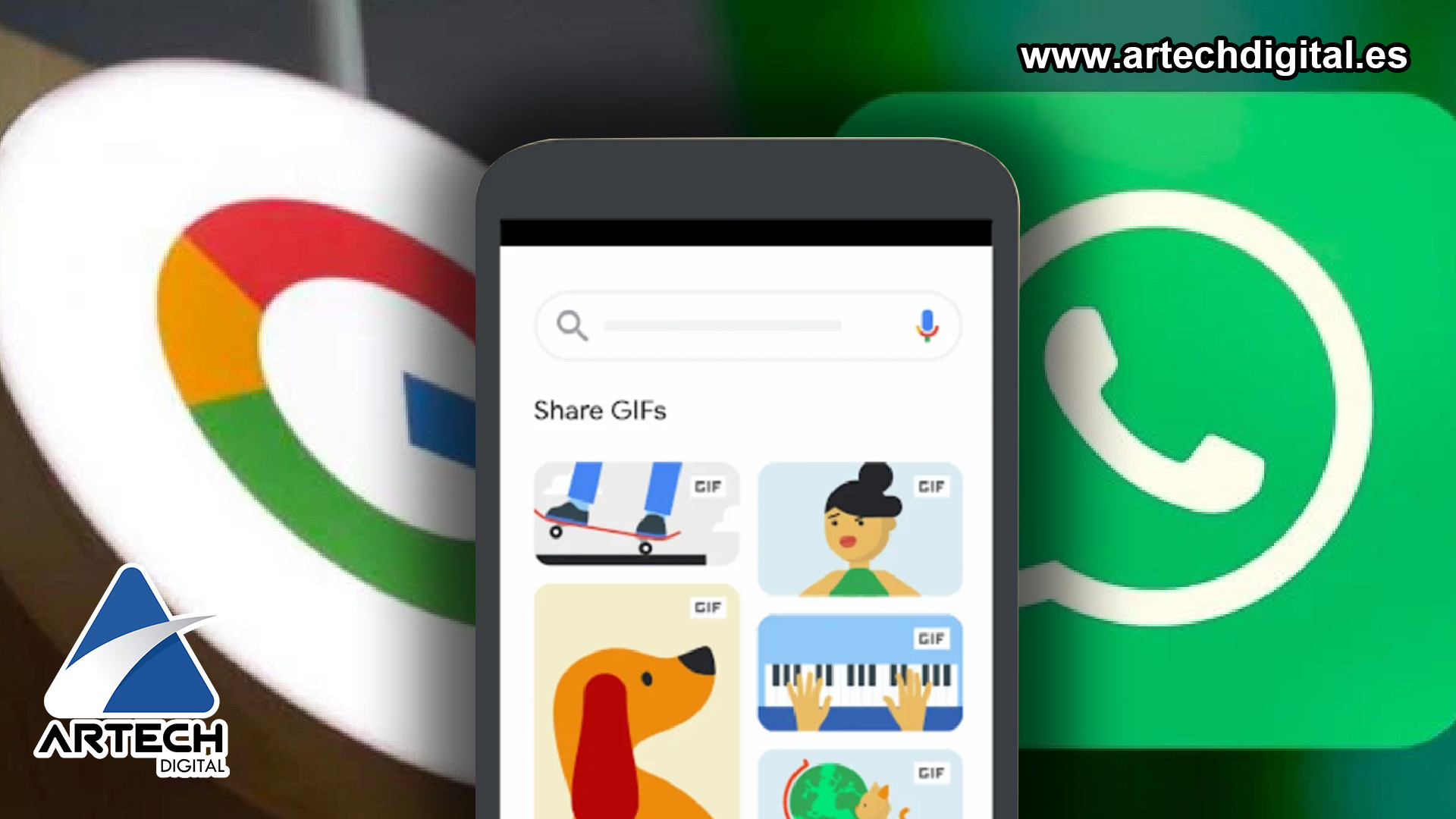 Aprende a compartir imágenes Gifs desde Google a WhatsApp